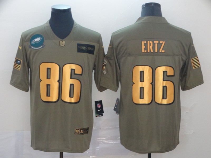 Men's Philadelphia Eagles Zach Ertz #86 Brown Jersey
